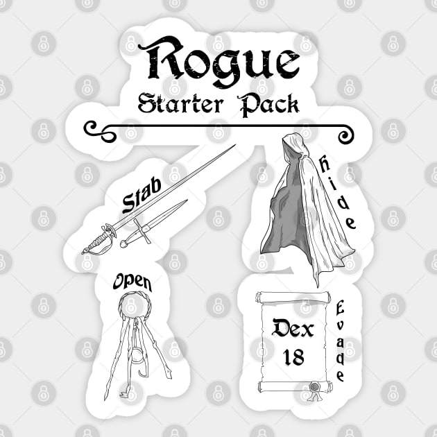 Rogue Starter Pack Sticker by DigitalCleo